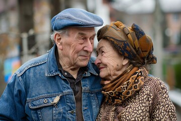 Fototapeta premium Elderly Couple Sharing an Embrace