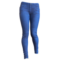 Skinny Jeans Female Fashion Cloth isolated 3d rendered illustration