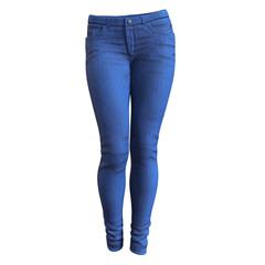 Skinny Jeans Female Fashion Cloth isolated 3d rendered illustration