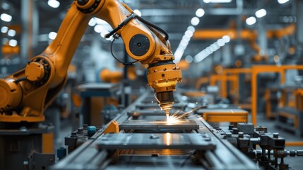 Robotic welding jig assembly of components. the welding process Mechatronics Mechanical engineers.