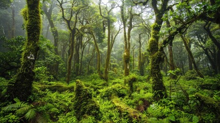 Immerse yourself in the lush green forest where trees are cloaked in moss acting as a natural carbon capture system Through sustainable forest management these trees tirelessly absorb carbo
