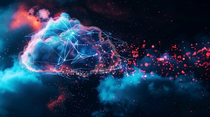Fototapeta premium background digital data cloud