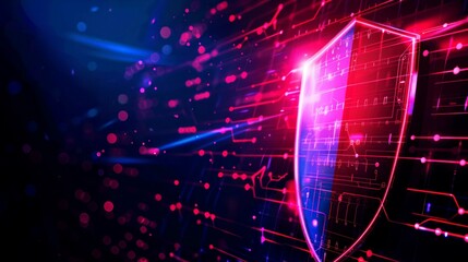 Obraz premium background digital security network