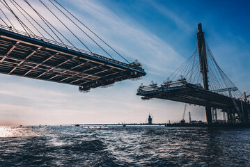 unfinished bridge in the bay