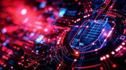 Fototapeta premium background digital security network