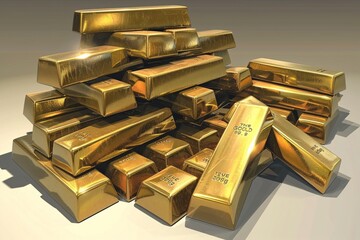 Stacks of Gold Bars