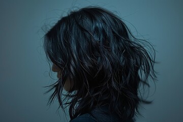 Fototapeta premium Contemplative Portrait of a Woman with Short Hair