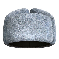 Ushanka Hat Cap Fashion Cloth isolated 3d rendered illustration