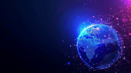 Fototapeta premium Background digital network in the world