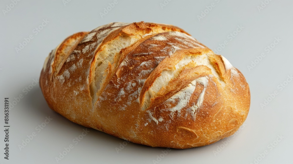 Sticker Bread close up on a gray background