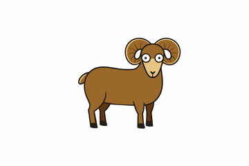 bighorn sheep cartoon vector illustration