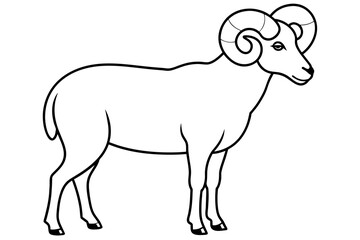 bighorn sheep vector silhouette illustration