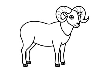 bighorn sheep vector silhouette illustration