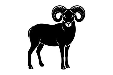 bighorn sheep vector silhouette illustration