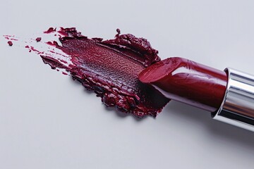 Burnt Berry Lipstick: A Close-up Look at a Fashionable Makeup Product