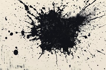 Artistic Splatter: Abstract Ink on Paper