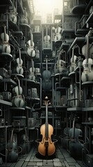 Naklejka premium A chaotic symphony of visual noise 