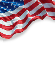 American flag border on transparent background