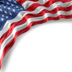 American flag border on transparent background