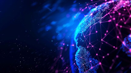 Background digital network in the world