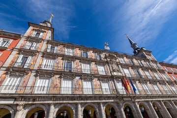 View of the Plaza Mayor, Madrid, Spain