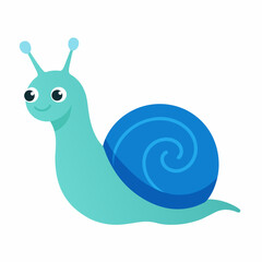 aplasia snail swims icon vector illustration white background

