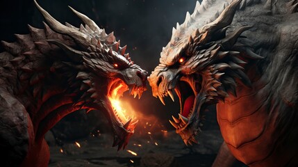 A cosmic battle between starships and dragons