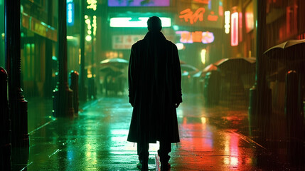 Obraz premium A photograph of an iconic movie scene featuring Neo from 