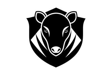 tapir head logo icon silhouette vector illustration