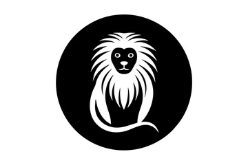 tamarin head logo icon silhouette vector illustration