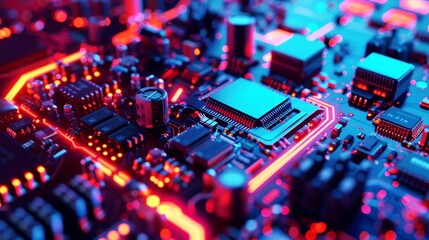 Obraz premium background pcb digital computer