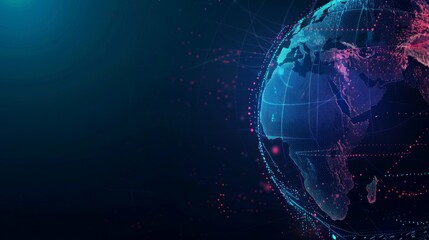 Obraz premium Background digital network in the world