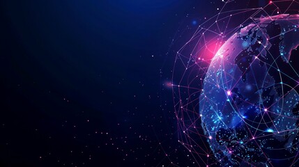 Fototapeta premium Background digital network in the world