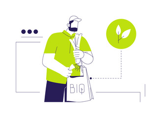 Perforated bags abstract concept vector illustration.