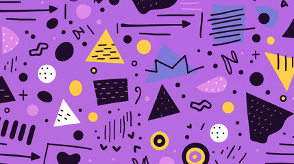 Purple Geometric Baby Clothes Image, Pattern Style, For Wallpaper, Desktop Background, Smartphone Cell Phone Case, Computer Screen, Cell Phone Screen, Smartphone Screen, 16:9 Format - PNG
