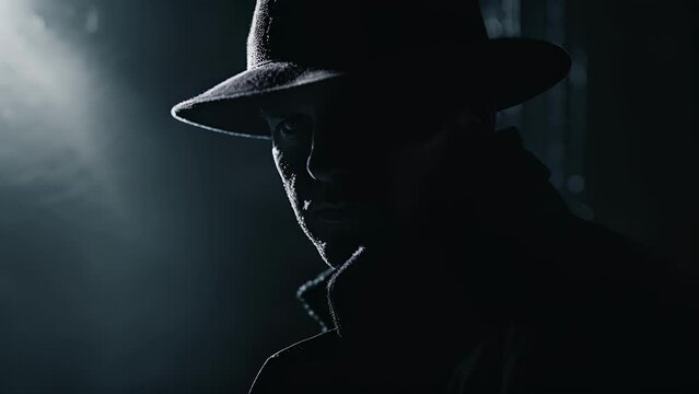 A shadowy figure lurking in the shadows symbolizing the secrecy and clandestine nature of espionage operations. .