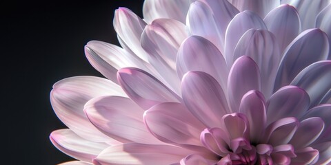 pink and purple chrysanthemum closeup flower, ai