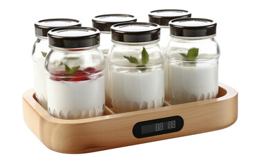 Electric Yogurt-Making Appliance Isolated On Transparent Background PNG.