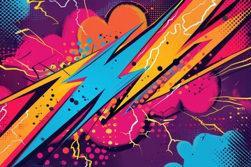 Abstract pop-art style image with bright colors