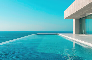 
pool blue, view at see, minimalist, arquitecto jose dorta, falaw