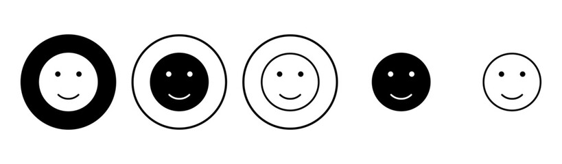 Fototapeta premium smile icon set. smile emoticon icon. feedback