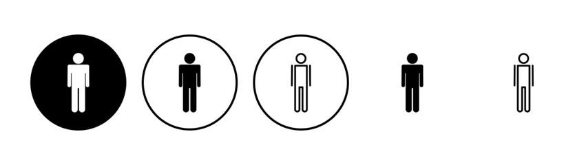Man icon set. male icon vector. human symbol