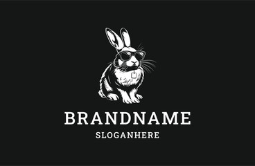 Fototapeta premium Rabbit logo icon design template vector illustration