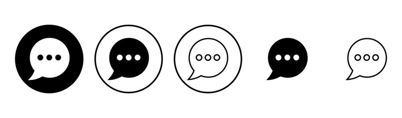 Chat icon set. speech bubble icon. comment icon vector. message. contact us