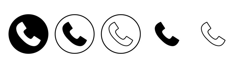Call icon set. telephone icon vector. phone icon vector. contact us