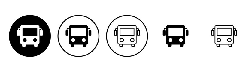 Bus icon set. bus vector icon