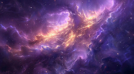 Obraz premium Cosmic Tapestry Exploring Nebula and Star Cluster - Celestial Wonders in the Vast Universe