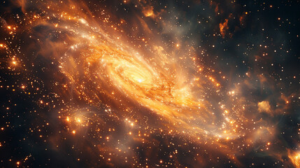 Fototapeta premium Journey Through Celestial Wonders Nebula and Star Cluster - Unveiling the Cosmic Tapestry in Spectacular Detail