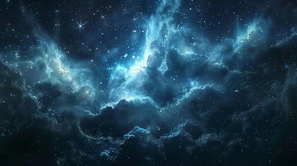 Fototapeta premium Starry Symphony Exploring a Celestial Tapestry with a Nebula in the Star Field