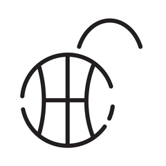 Basket Basketball Champion Line Icon